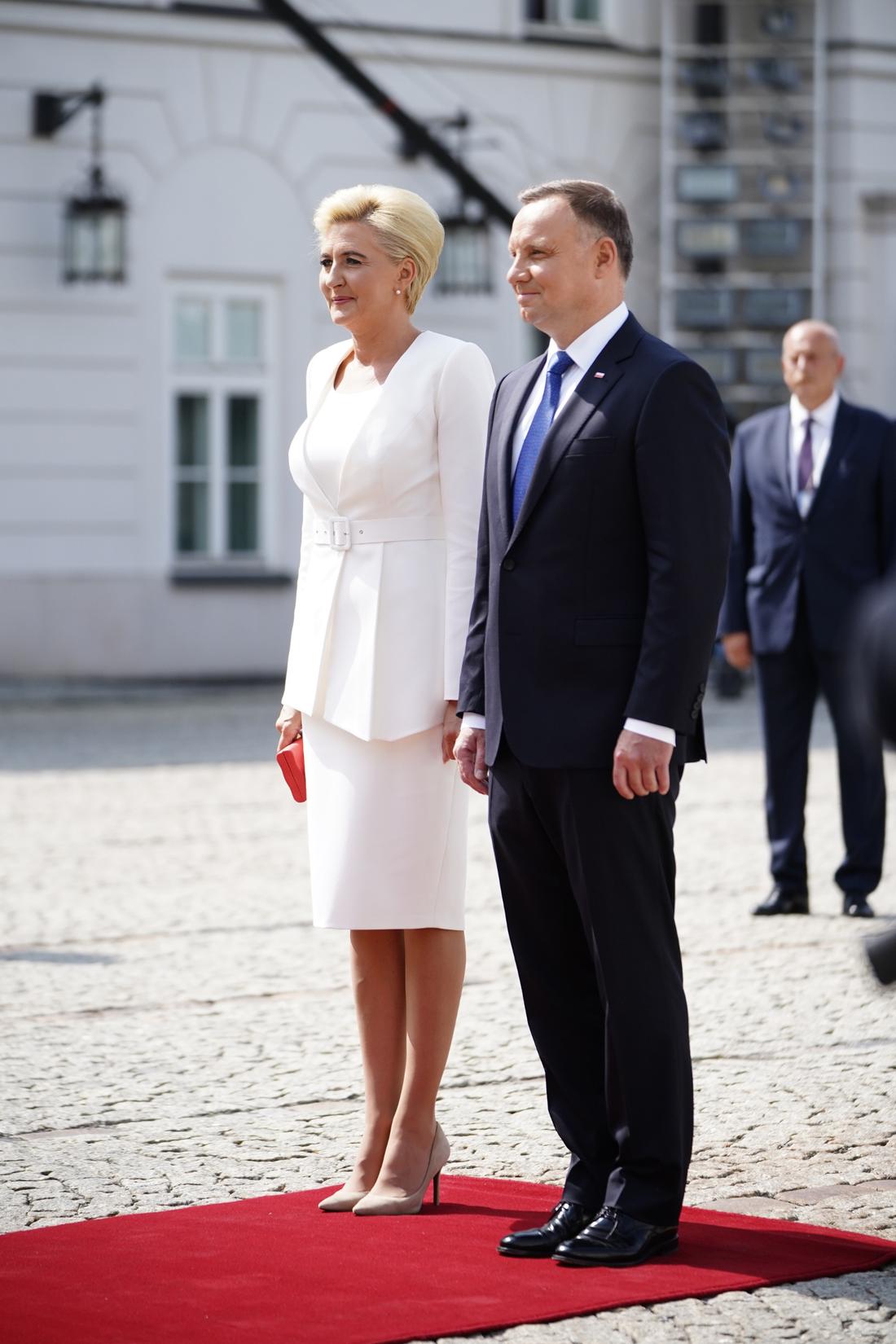 Andrzej Duda z Agatą Dudą na Zaprzysiężeniu.