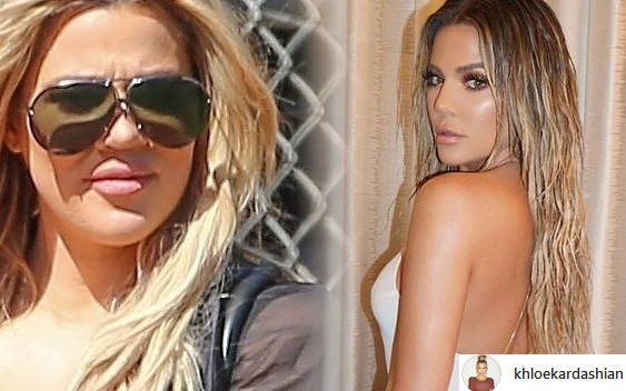 Khloe Kardashian pokazała BRZUCH pięć tygodni po PORODZIE