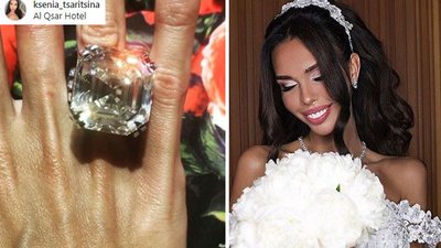 Ksenia Tsaritsina dostała najdroższy pierścionek zaręczynowy świata
