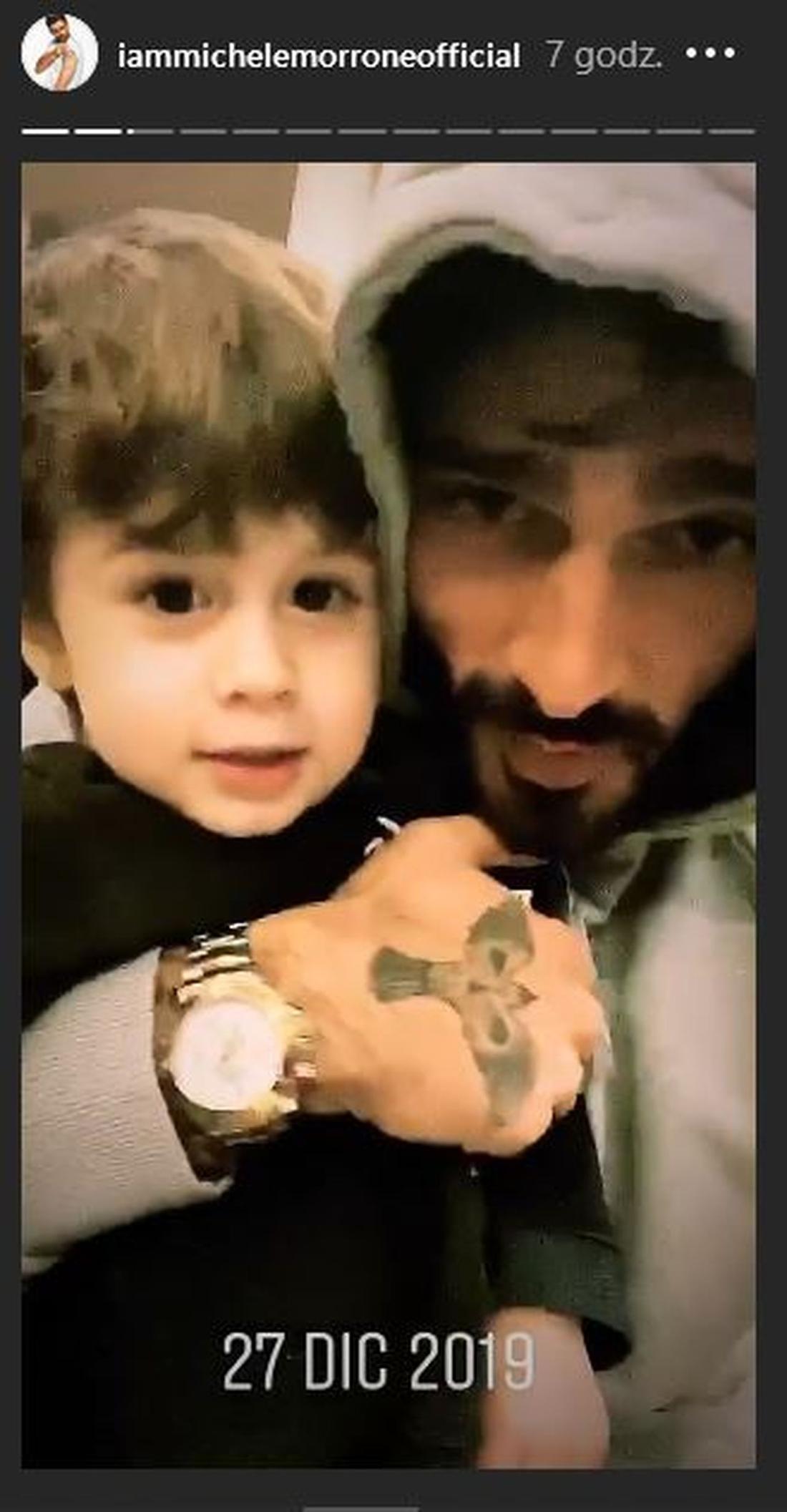 Michele Morrone z synem