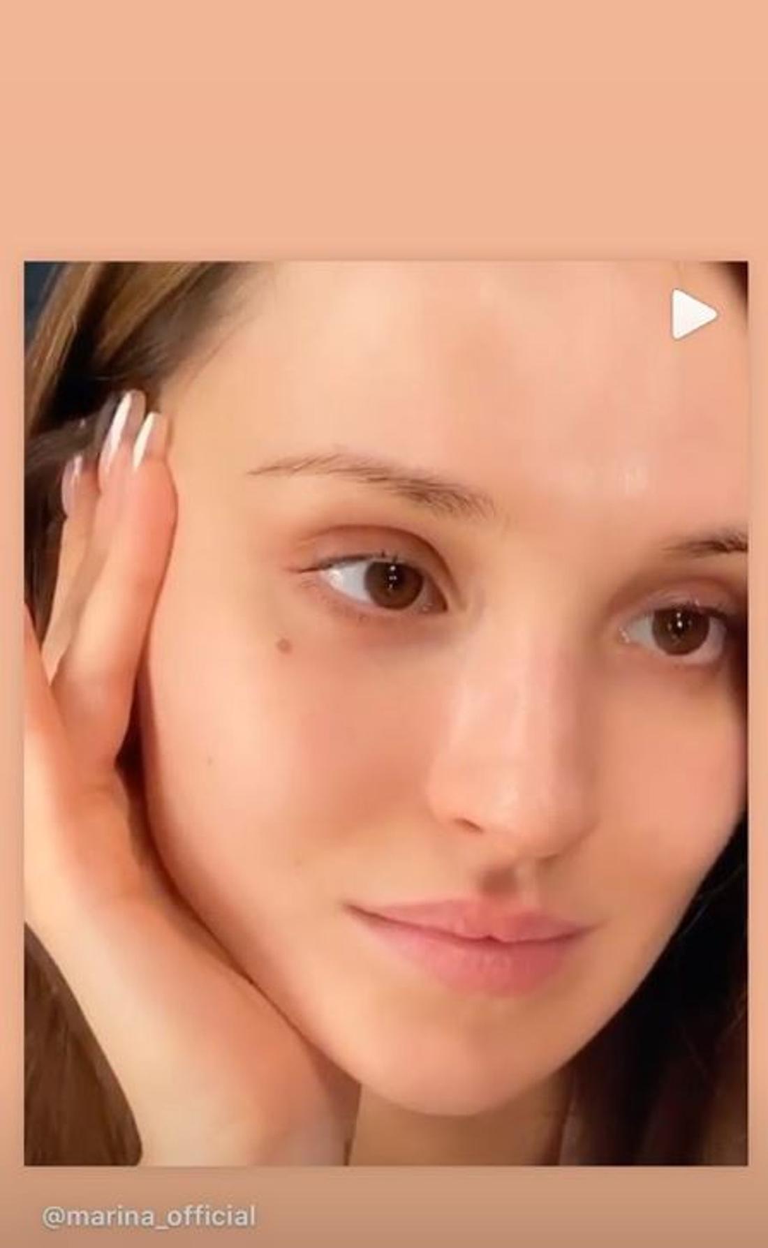 Marina Łuczenko-Szczęsna bez makijażu. 