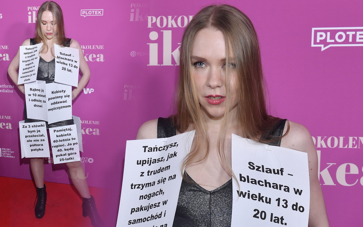 Maja Staśko w kontrowersyjnym stroju na premierze filmu. Wyjaśniła o co chodzi