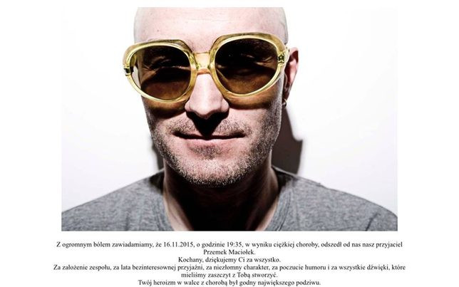 Zmarł Przemysław Maciołek z zespołu Poluzjanci