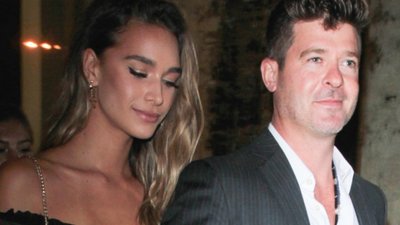 Złośliwi mówią, że Robin Thicke chciał znaleźć kopię byłej żony (ZDJĘCIA)