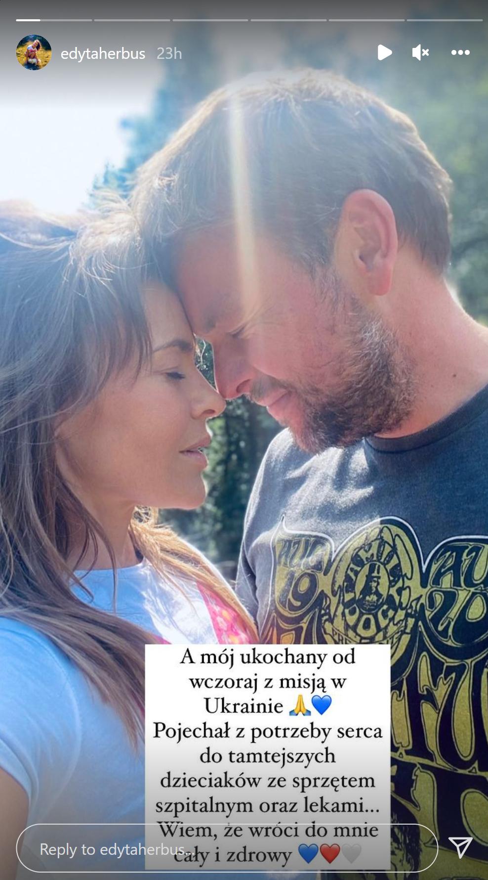 Mąż Edyty Herbuś pojechał na MISJĘ na Ukrainę!