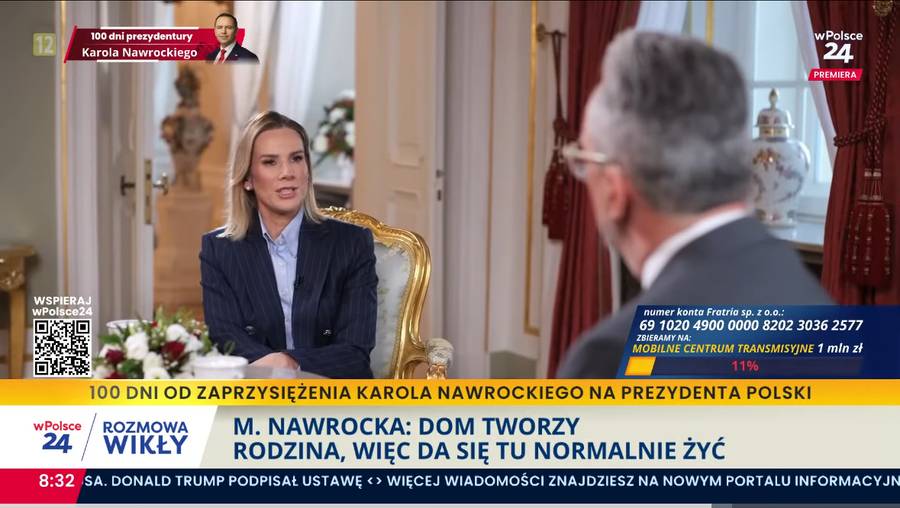 Marta Nawrocka, fot.: screen W Polsce 24
