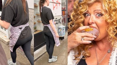 Nagle kelnerka z lokalu Gessler wybiegła do ludzi i się zaczęło. Sceny na chodniku w tłusty czwartek