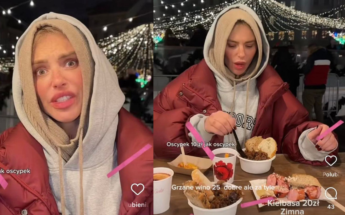 Monika Goździalska odwiedziła warszawski jarmark. Ostro skrytykowała bigos i drogie wino