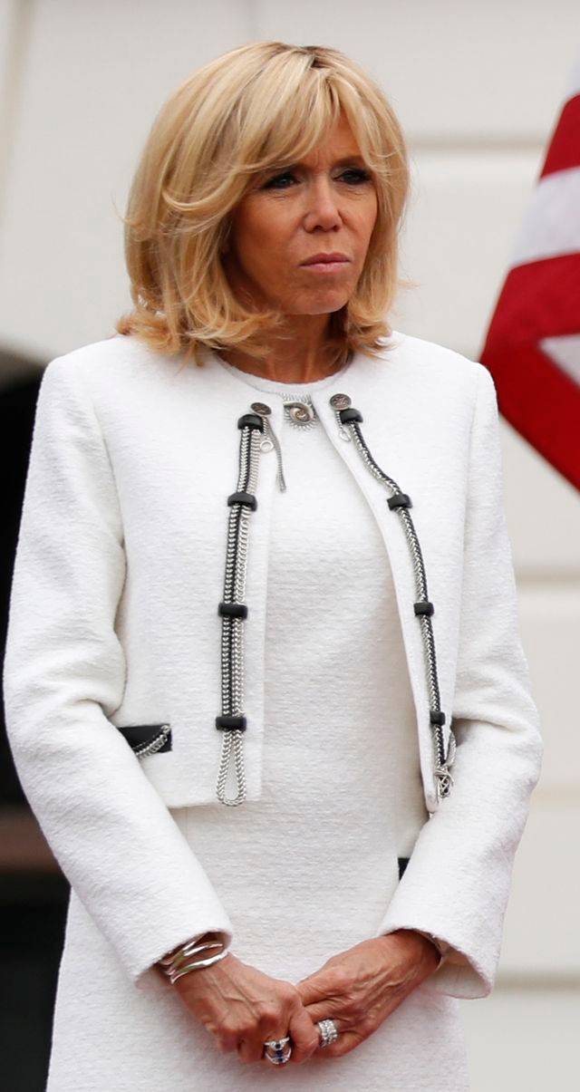 Melania Trump i Brigitte Macron całe w bieli (ZDJĘCIA)