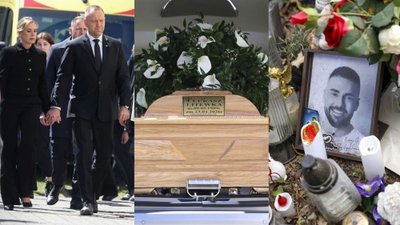 Pogrzeb Łukasza Litewki. Prezydent RP z żoną i delegacja polityków