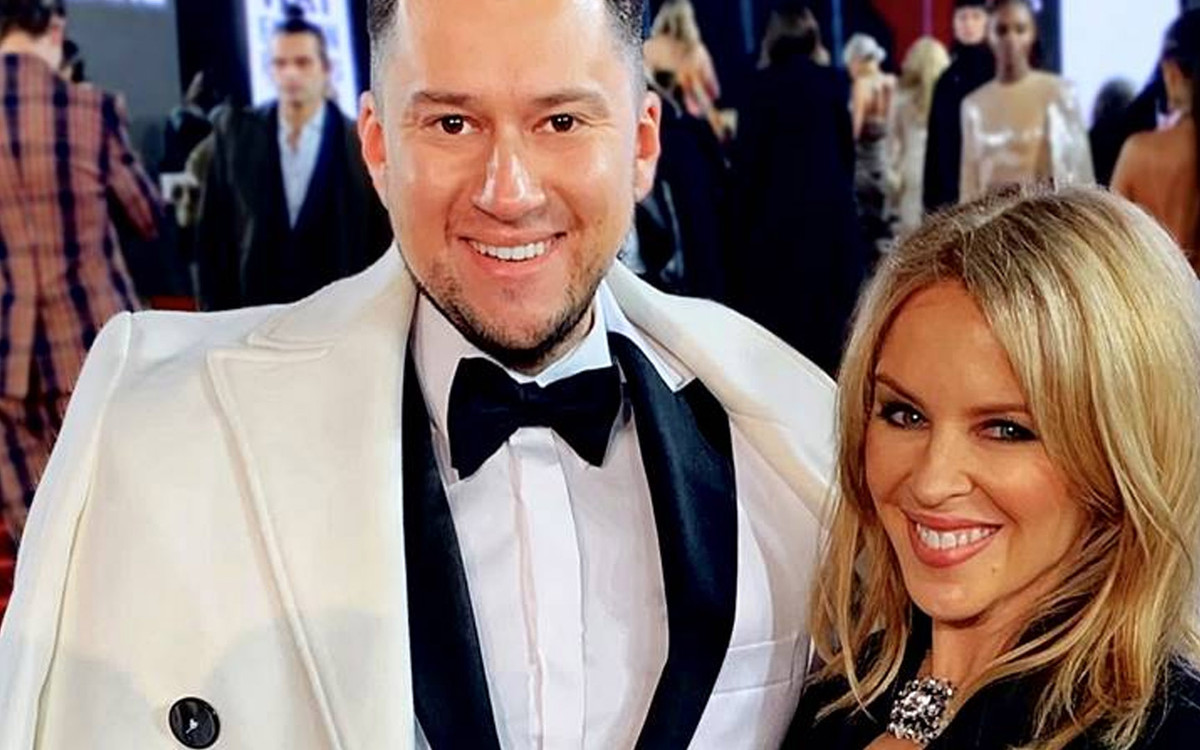 Łukasz Kedzior na gali Fashion Awards w Londynie spotkał się z Kylie Minogue!