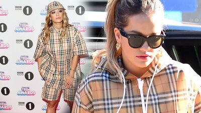 Rita Ora w kratce Burberry – jedną z tych stylizacji internauci wyśmiali…