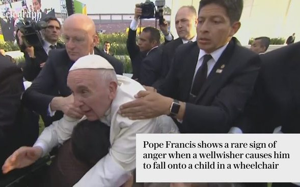 Papież Franciszek wpadł w złość! [VIDEO]