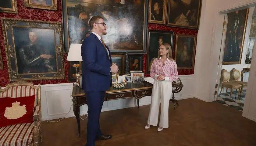 Książę Lubomirski wystroił pałac na Wielkanoc, fot. TVN