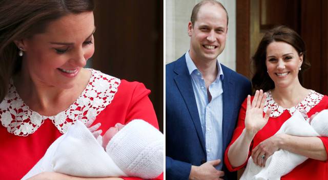 Księżna Kate i książę William przed szpitalem po narodzinach royal baby