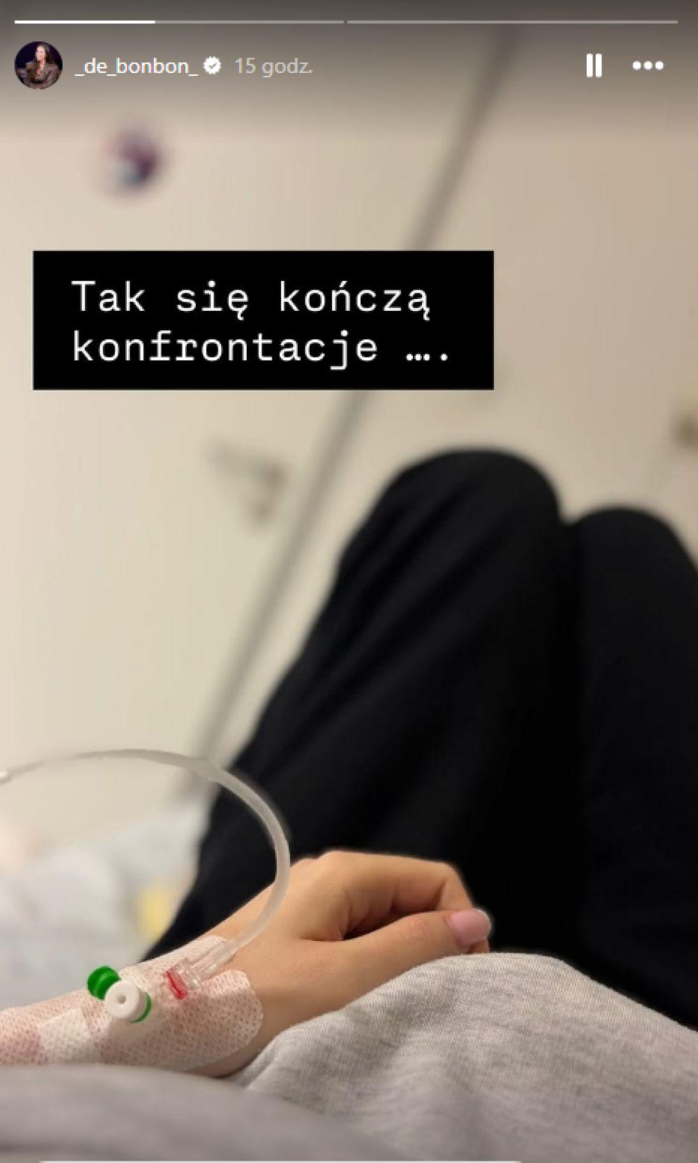 Dominika Serowska w szpitalu/fot. Instagram