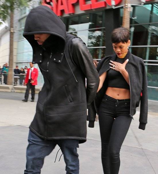 Rihanna i Chris Brown na świątecznym meczu