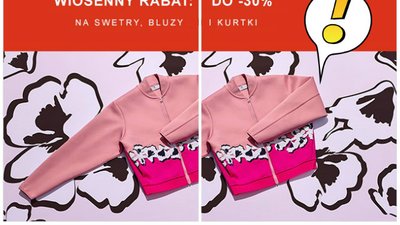 Wiosenny rabat do -30% na swetry, bluzy i kurtki (oferta tylko dla kobiet)