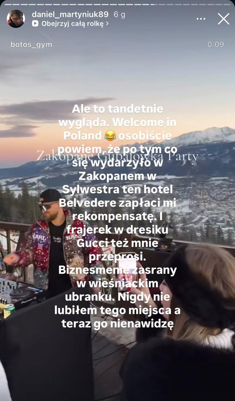 Afera sylwestrowa/Instagram/daniel_martyniuk89