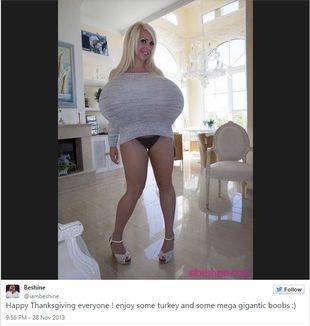 Beshine – posiadaczka największego silikonowego biustu na świecie