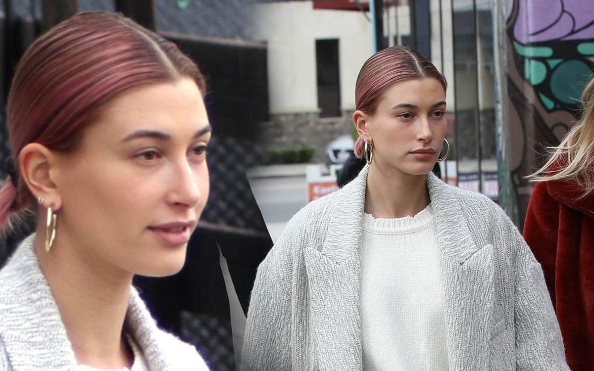 Hailey Bieber w różowych włosach zaskoczyła nietypową stylizacją