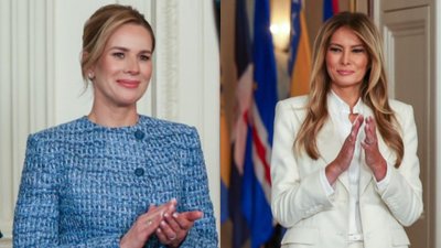 Przemówienie Nawrockiej u boku Melanii. Ups! Tego nie powinna robić nigdy więcej