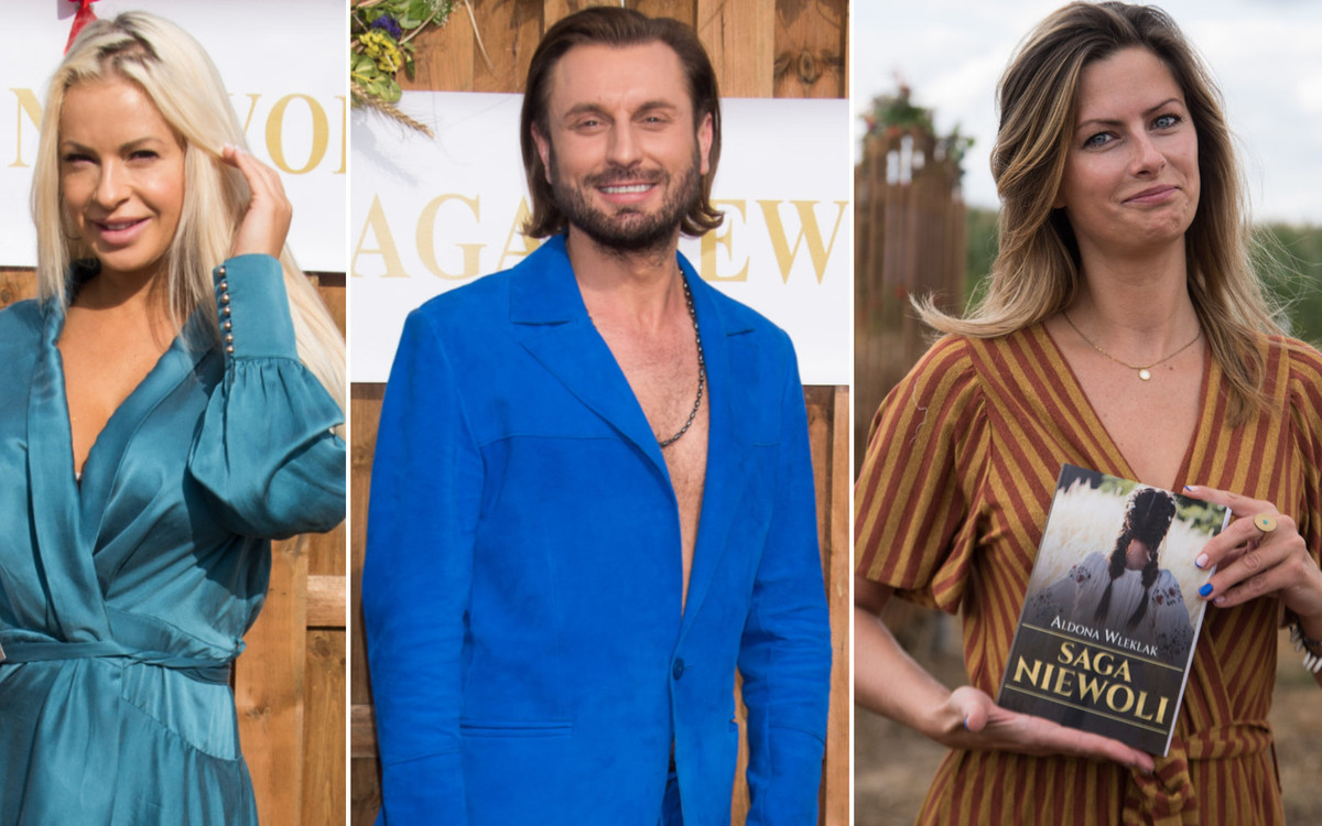 Gwiazdy na premierze książki Aldony Wleklak “Saga Niewoli”. Rafał Grabias, Paula Tumala, Laura Breszka