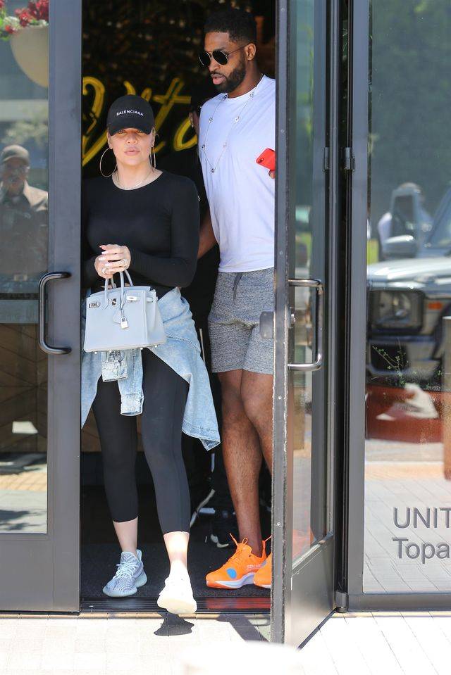 Khloe Kardashian z Tristanem Thompsonem na lunchu