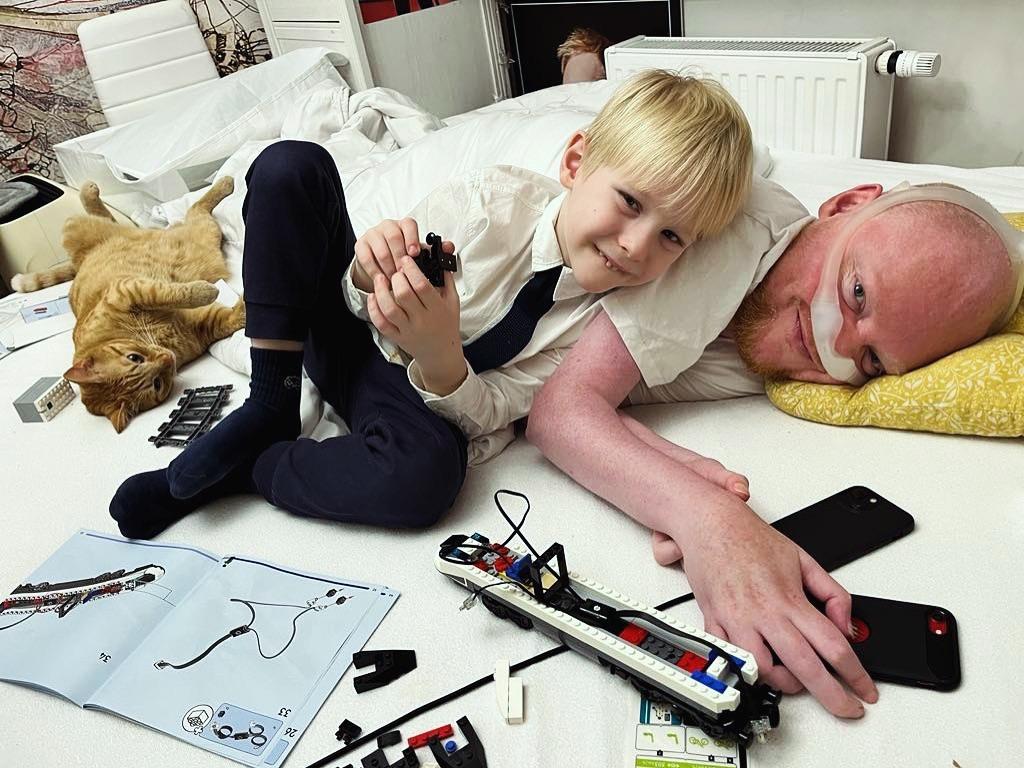 Łukasz Krasoń z synem Adamem, fot. Instagram