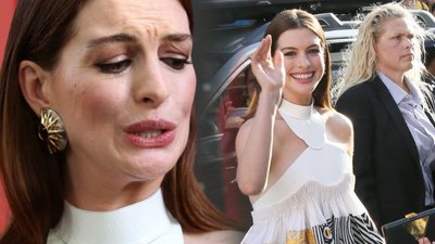 Ten moment, gdy Anne Hathaway wygląda, jakby chciała ukryć 9. miesiąc ciąży