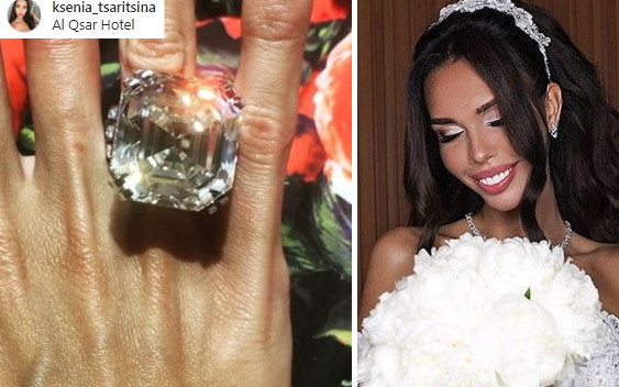 Ksenia Tsaritsina, która dostała najdroższy pierścionek zaręczynowy świata, wyszła za mąż