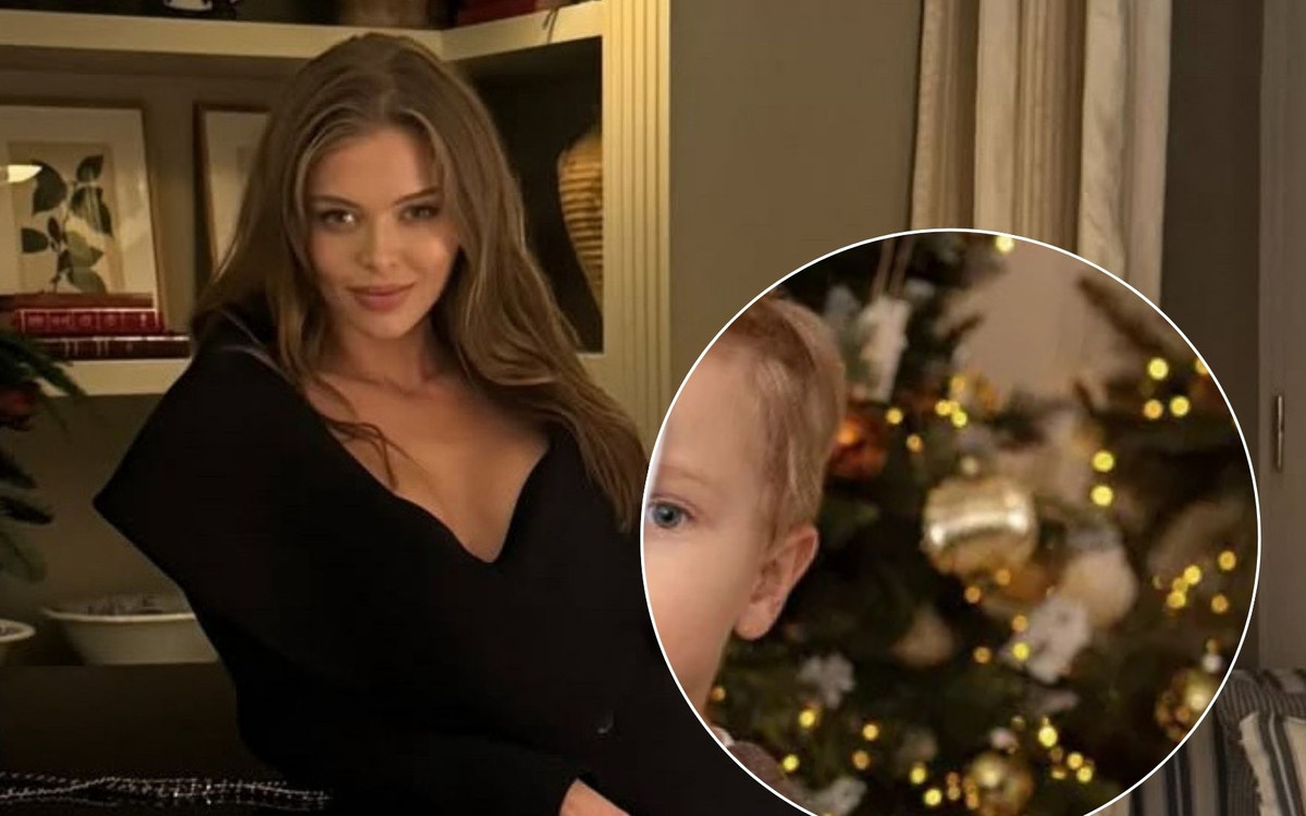 Salon Opozdy tonie w świątecznych dekoracjach. Wśród nich Vincent. Synek aktorki to słodziak