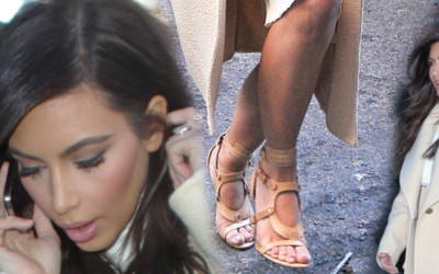 Kim Kardashian – anioł w płaszczu i sandałach (FOTO)