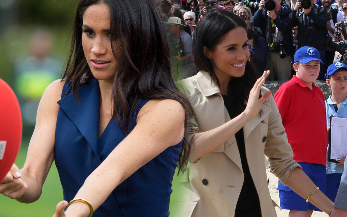 Księżna Meghan w obcisłej sukience – brzuszek jest już spory!