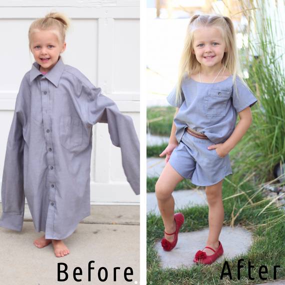 WOW co za efekt! Mama ubiera dziewczynkę w stare koszule męża