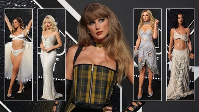 Gwiazdy na gali MTV VMA 2024: Taylor Swift z dwiema kreacjami, Paris Hilton w podartej sukni, Katy Perry i Orlando Bloom (FOTO)