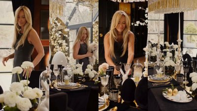 Przetakiewicz szykuje się do świąt. Wielkanocny stół zaplanowała w czerni i złocie