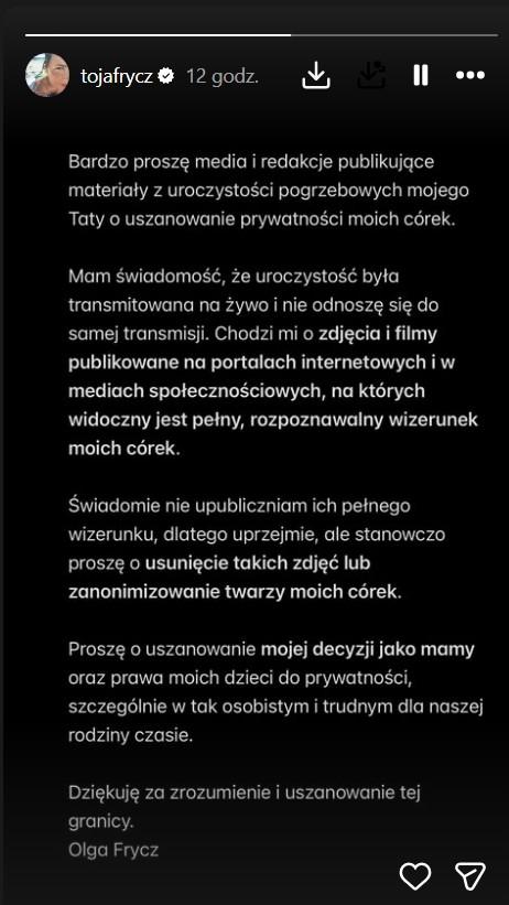 Olga Frycz fot. Instagram
