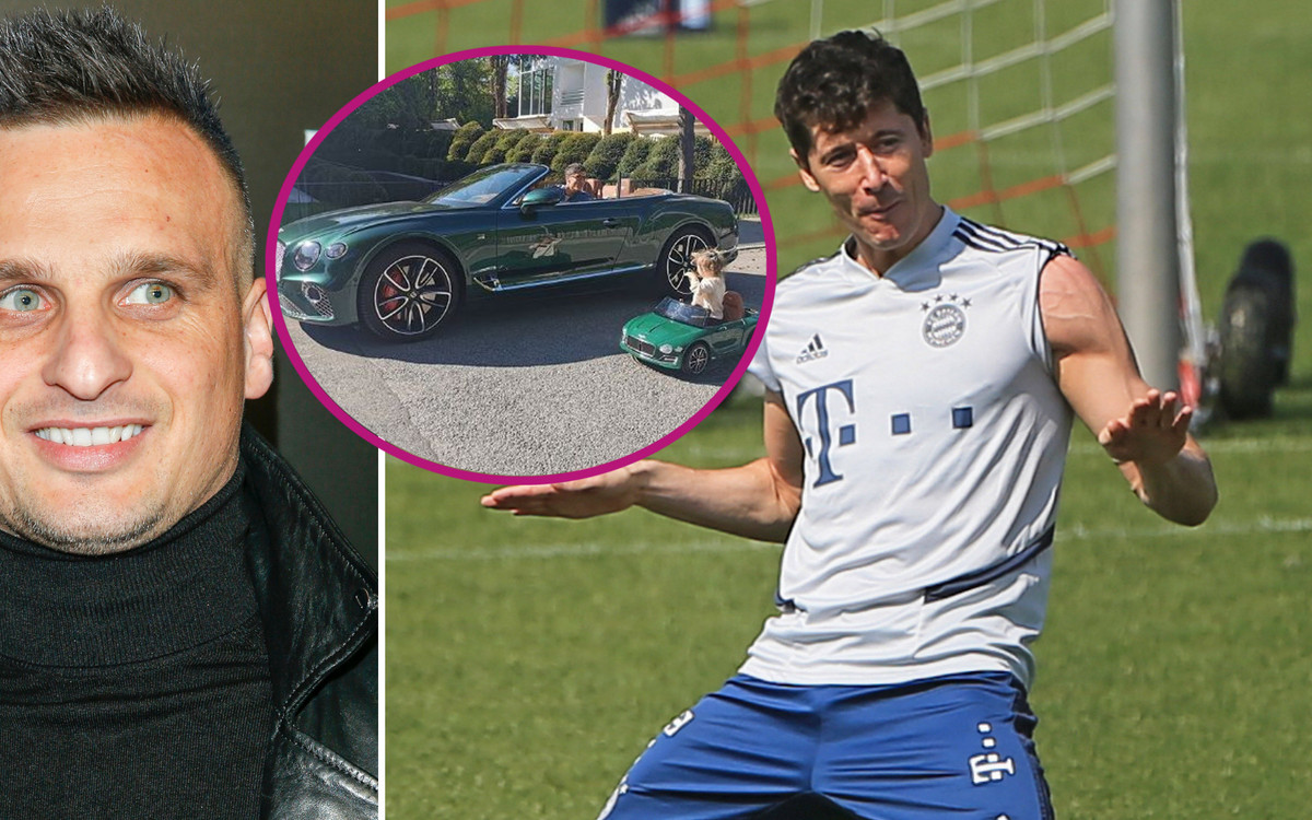 Robert Lewandowski w Bentleyu, Klara obok w małym – Peszko komentuje, a internauci jadą po nim na całego