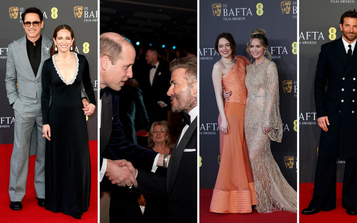 Czerwony dywan BAFTA. Emily Blunt, Emma Stone, Margot Robbie, Bradley Cooper, David Beckham…