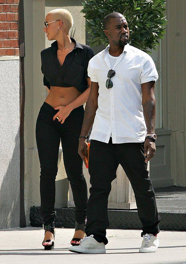 Kanye West w czasach, gdy spotykał się z Amber Rose