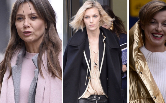 Anja Rubik w skórzanych biodrówkach, Sokołowska w puchowym płaszczu (ZDJĘCIA)