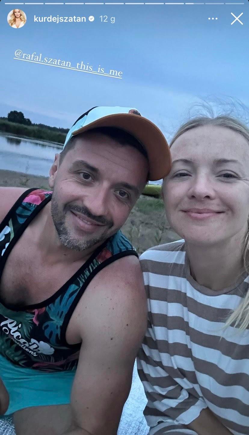 Barbara Kurdej-Szatan z rodziną na kajakach