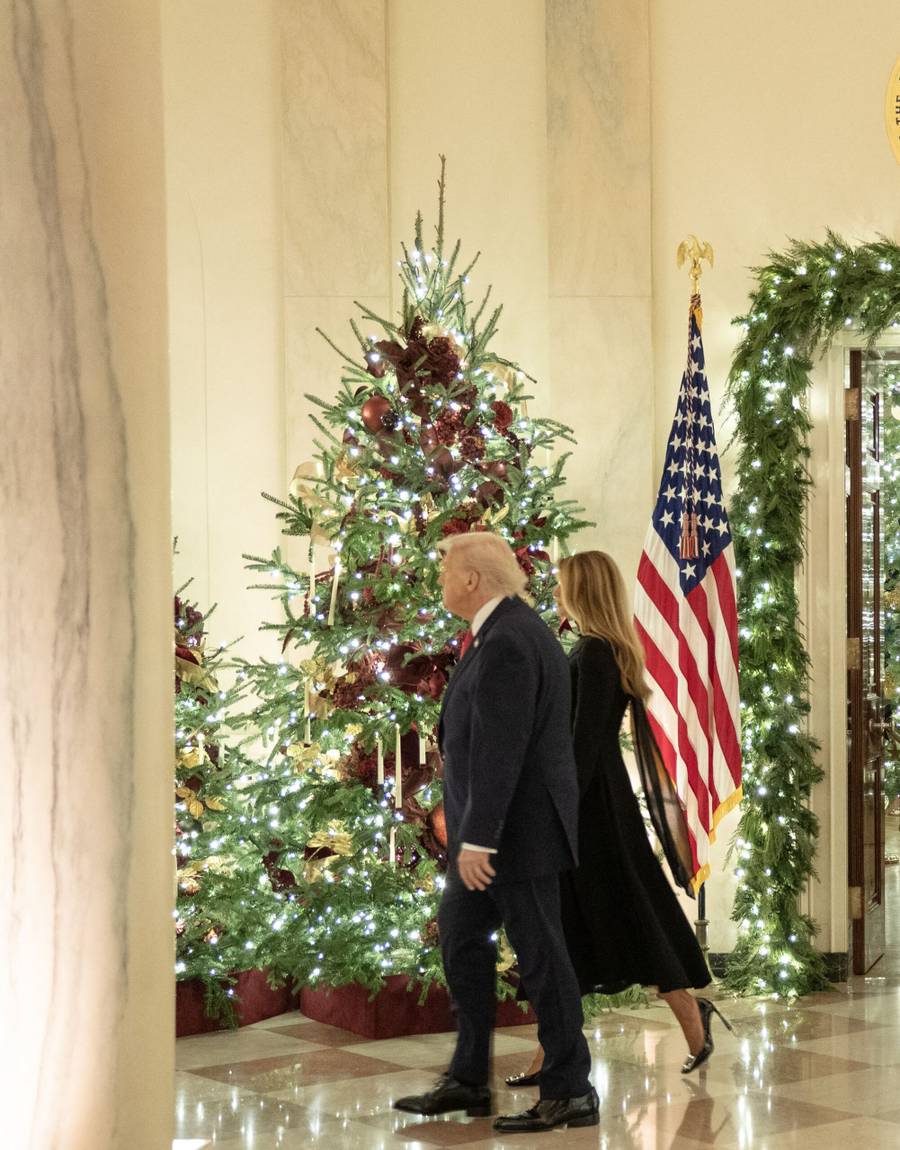 Melania Trump udekorowała dom na święta, credit: Pool/ABACA / Abaca Press / Forum