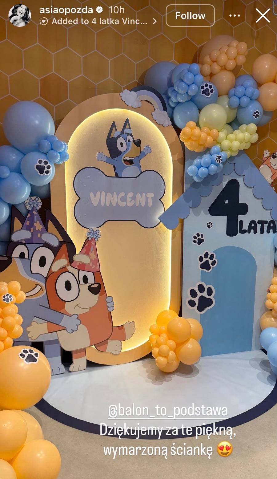 Synek Joanny Opozdy kończy 4-lata. Urządziłą dla Vincenta bajeczne urodziny/ Instagram
