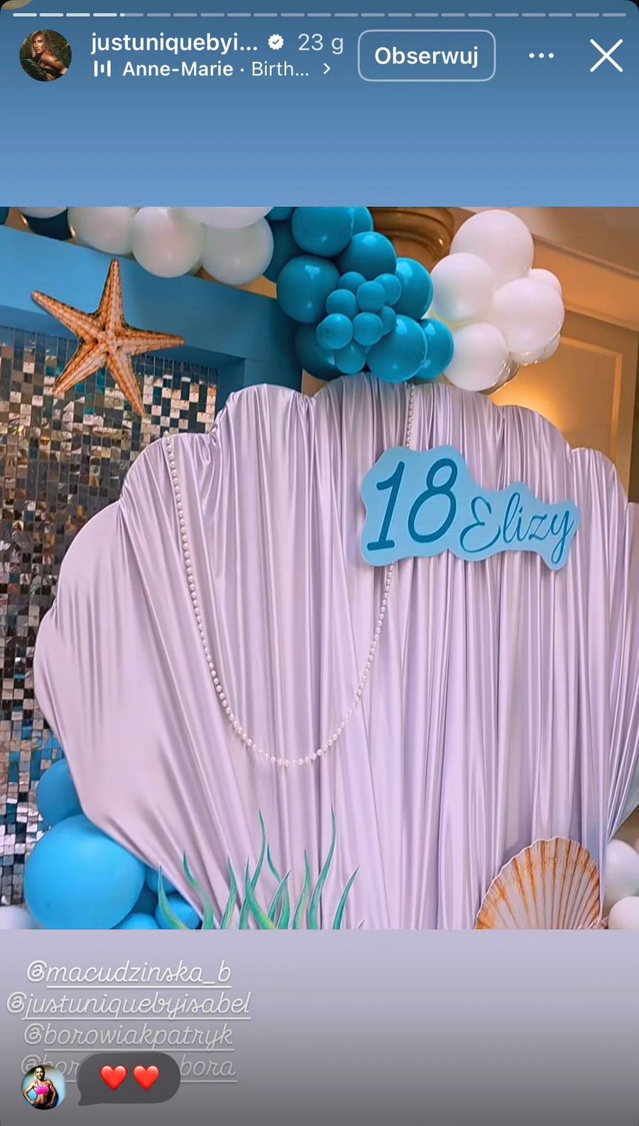 18. urodziny córki Izabeli Macudzińskiej, fot. Instagram.