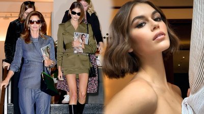 Kaia Gerber z mamą Cindy Crawford na imprezie Vogue chwalą się nogami aż do nieba !
