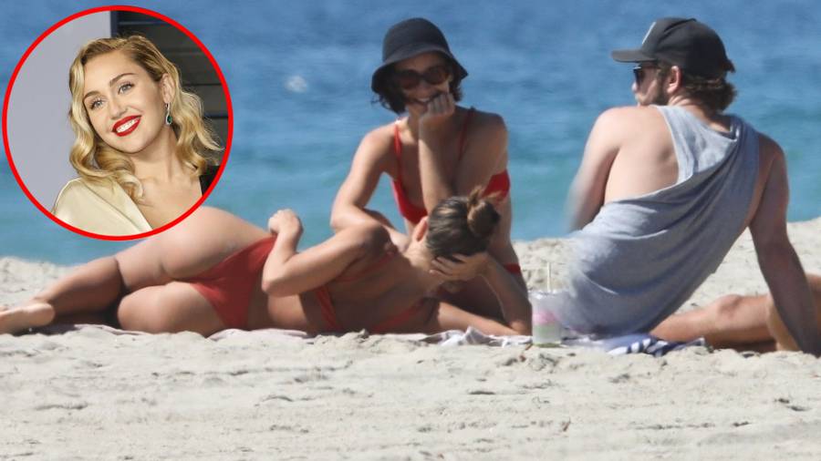 Miley Cyrus będzie WSCIEKŁA! Liam na plaży z dwiema dziewczynami w bikini!