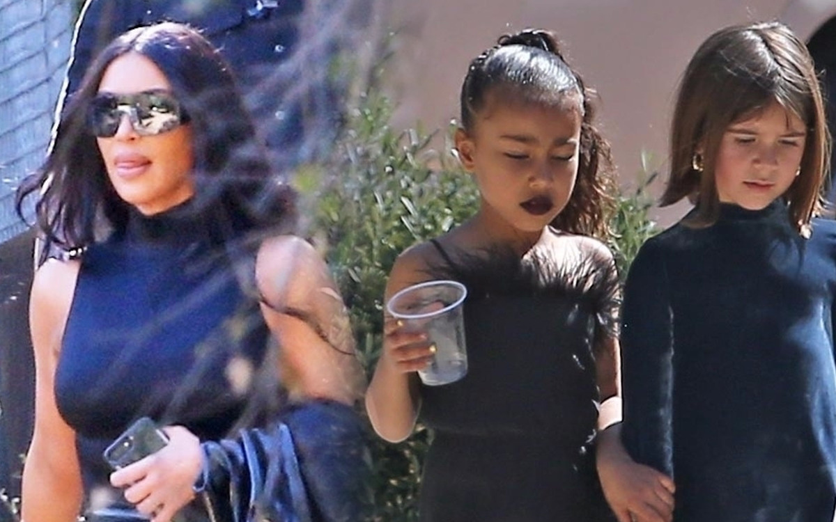 Kim Kardashian z córką North na koncercie w kościele