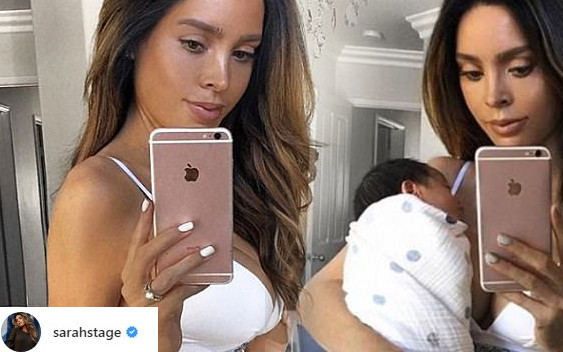 Sarah Stage miesiąc po porodzie pokazała płaski i umięśniony brzuch